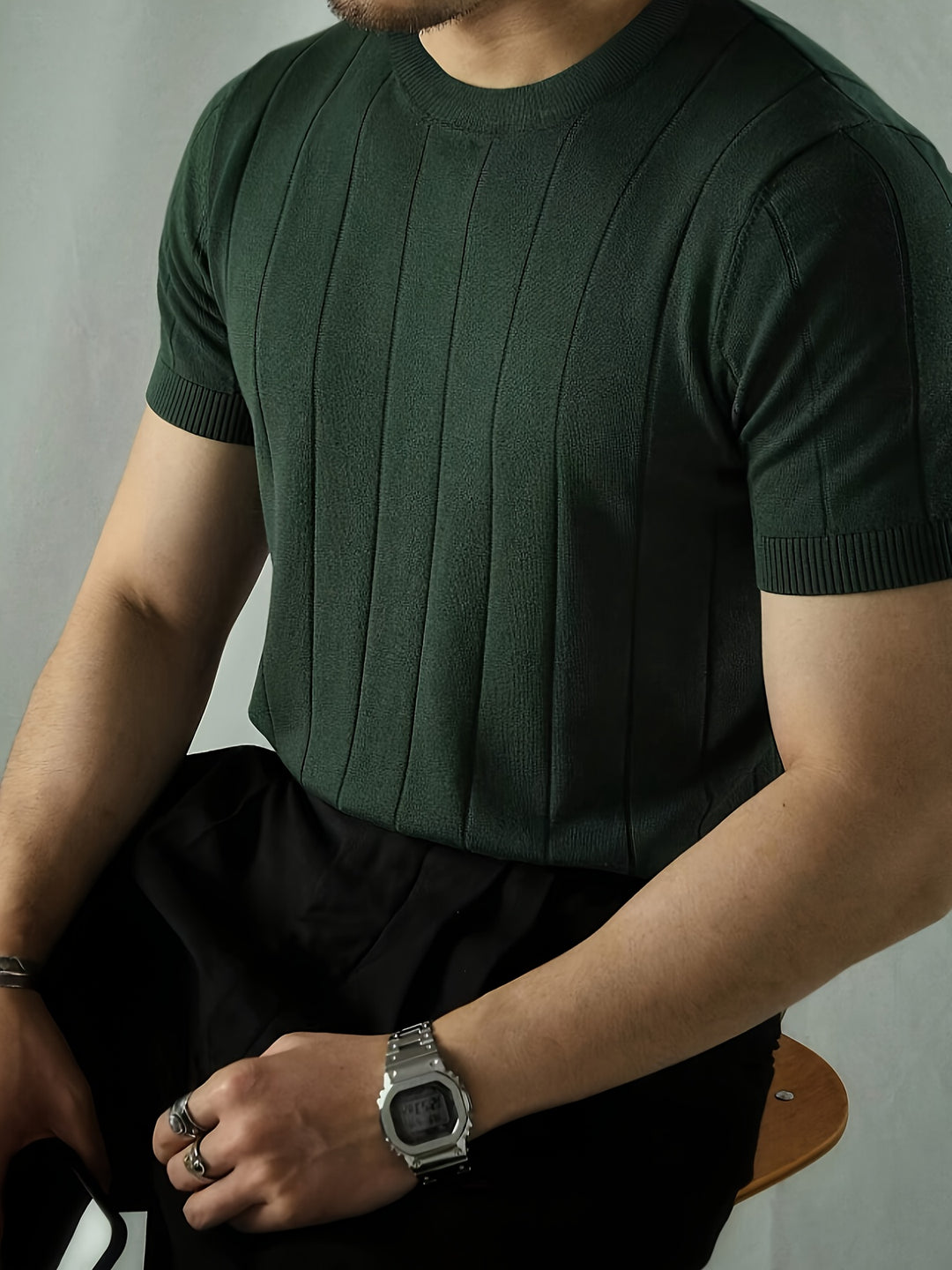 Landon | Ribbed Short-Sleeve Top