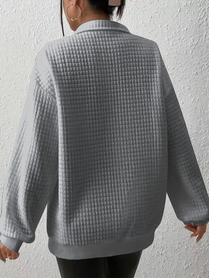 Corinna | Textured Half-Zip Pullover