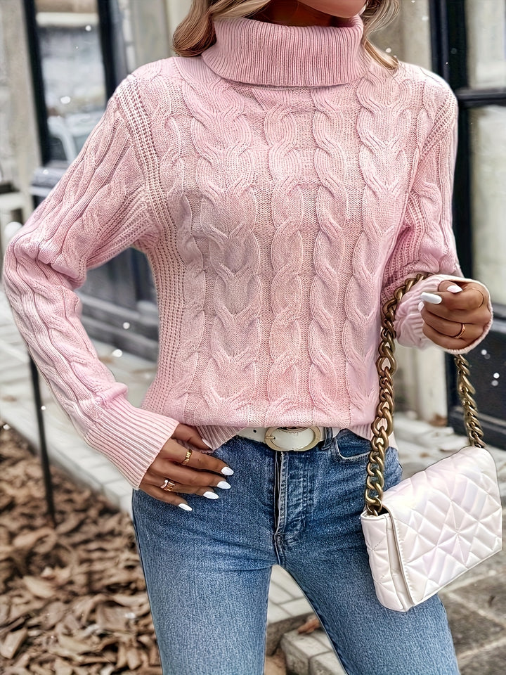 Lila | Cable-Knit Turtleneck Sweater