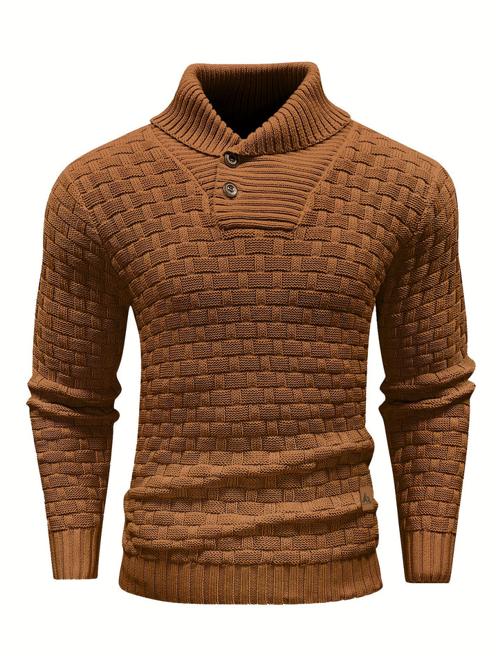 Malcolm | Textured Shawl-Collar Sweater