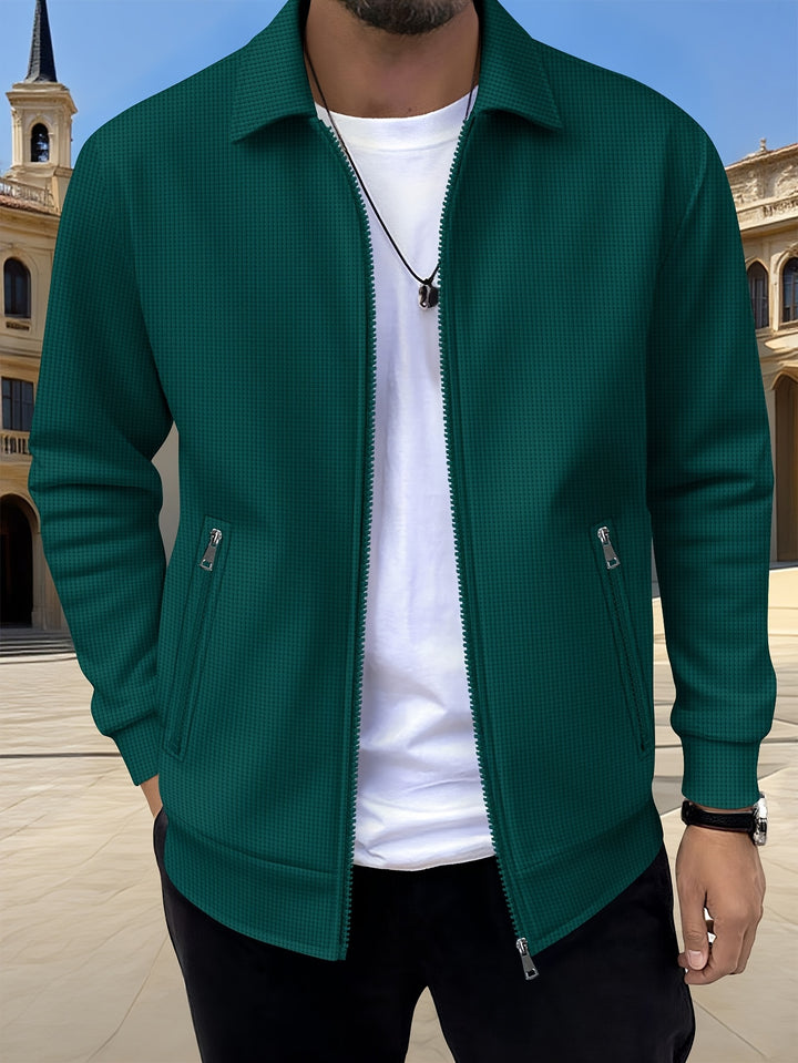 Charles | Textured Full-Zip Jacket