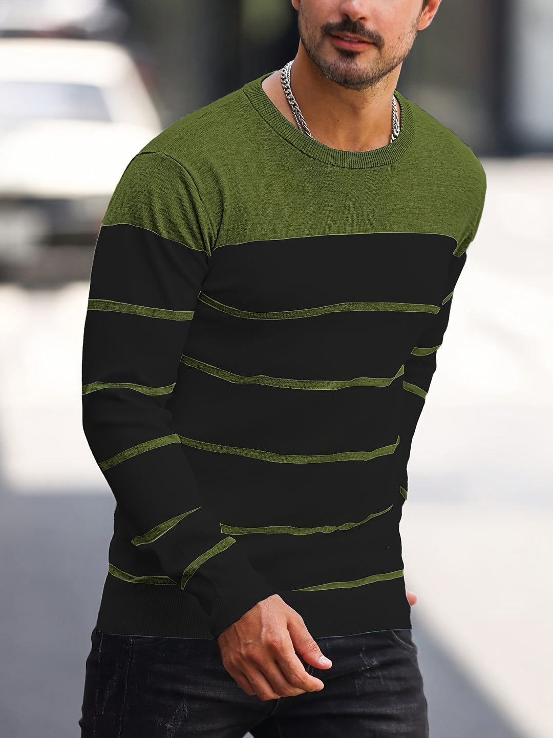 Bennington | Classic Striped Crew Neck Sweater