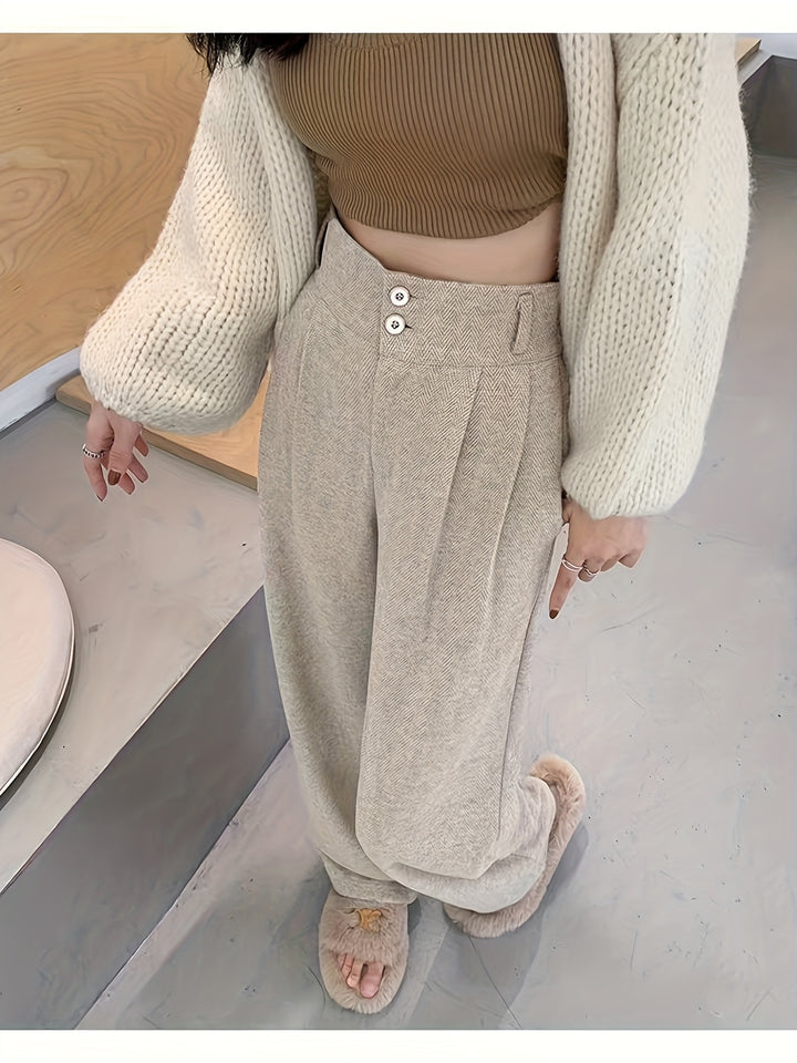 Penelope | High-Waisted Wide-Leg Trousers