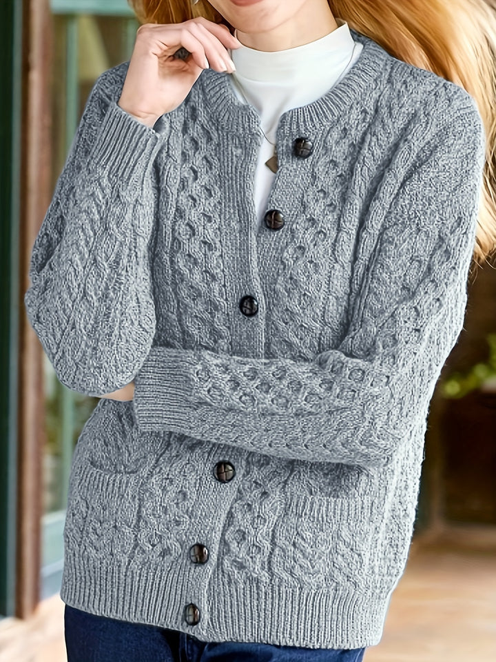 Annalise | Cable-Knit Button Cardigan