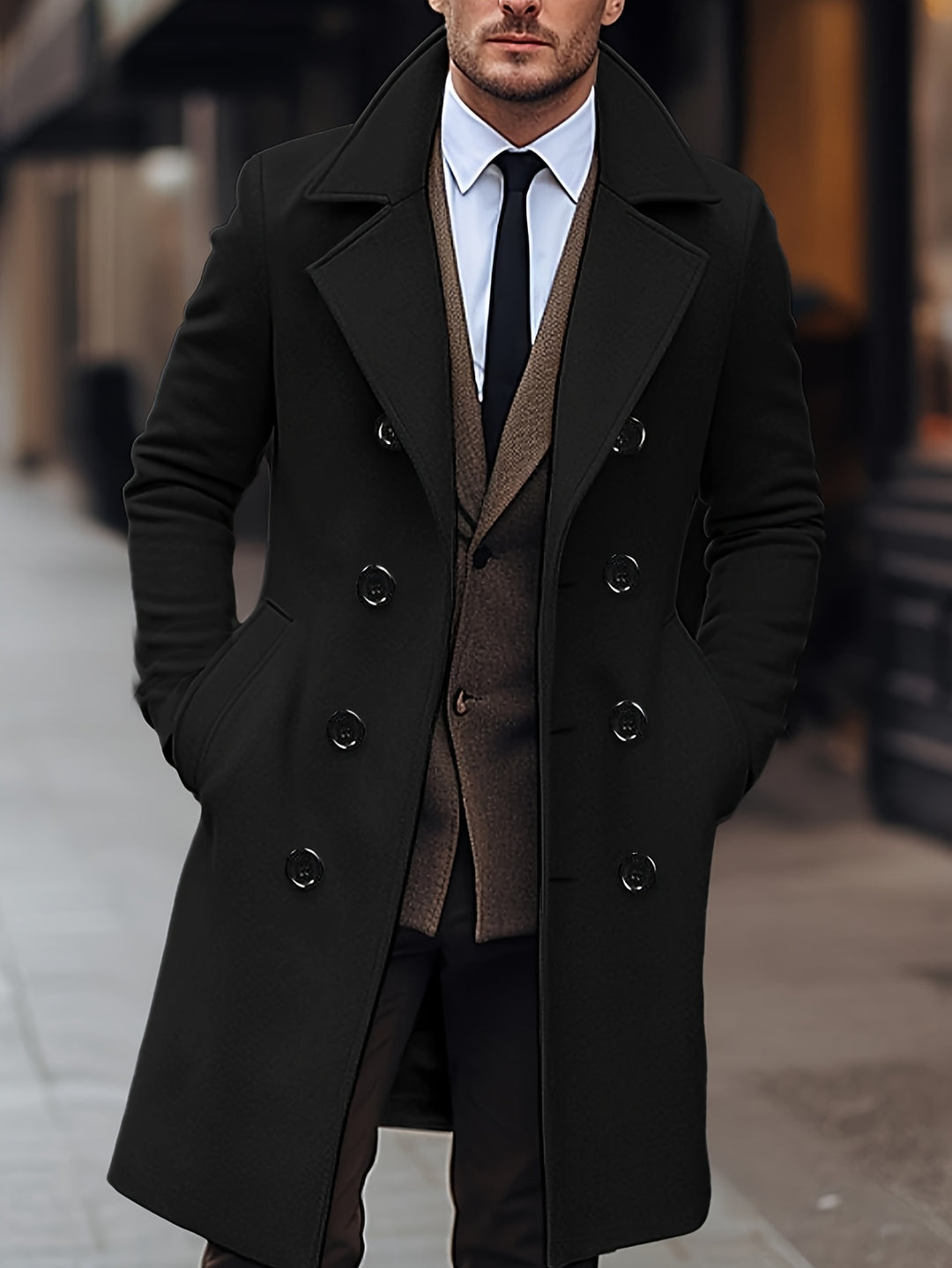 Reginald | Double-Breasted Tailored Overcoat
