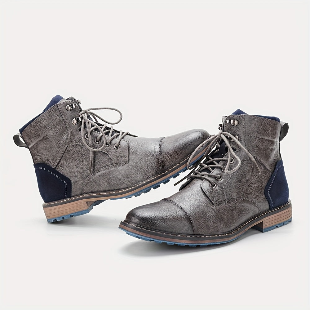 Logan | Cap-Toe Lace-Up Ankle Boots