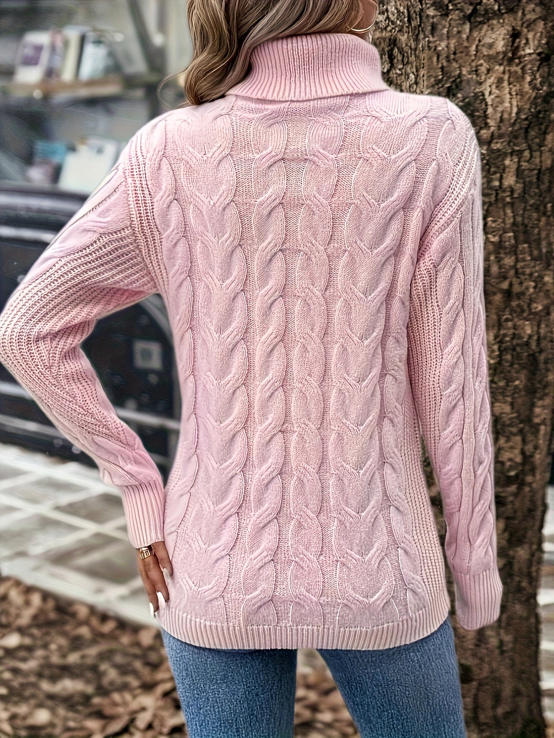Lila | Cable-Knit Turtleneck Sweater