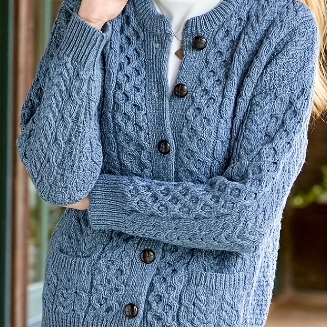 Annalise | Cable-Knit Button Cardigan