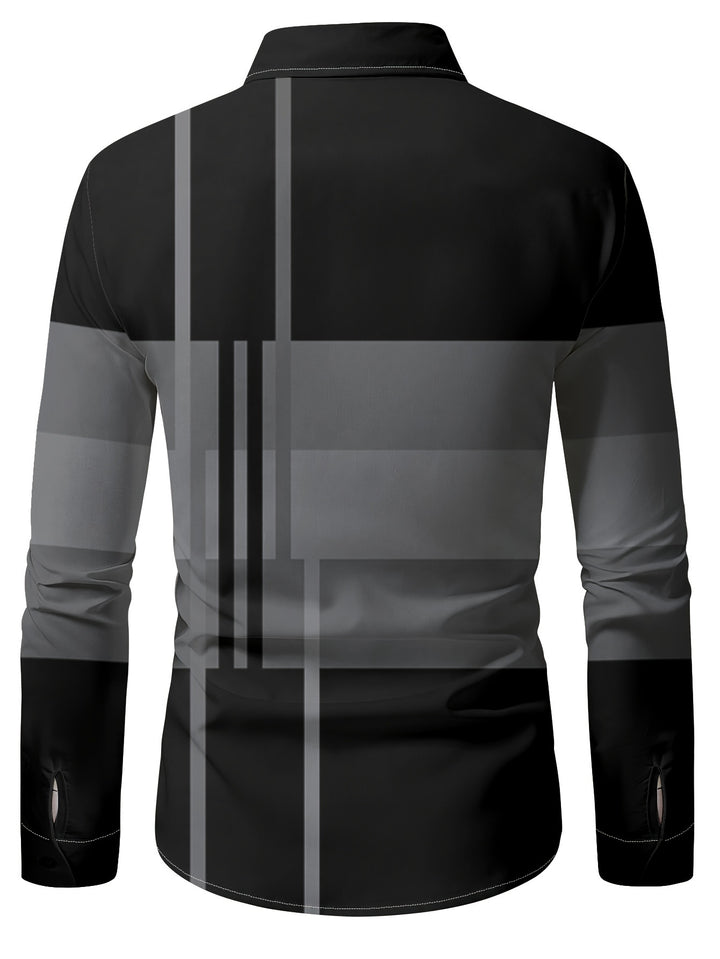 Nathan | Refined Colorblock Button-Up Shirt