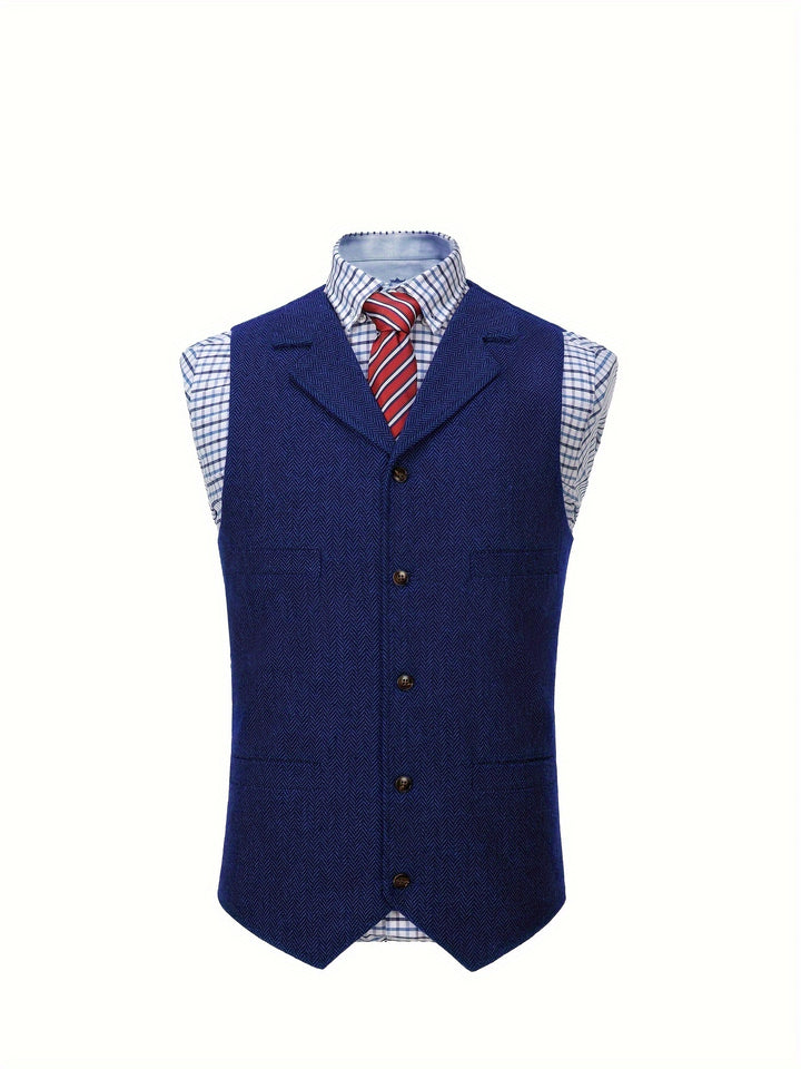 Waylon | Heritage Herringbone Vest