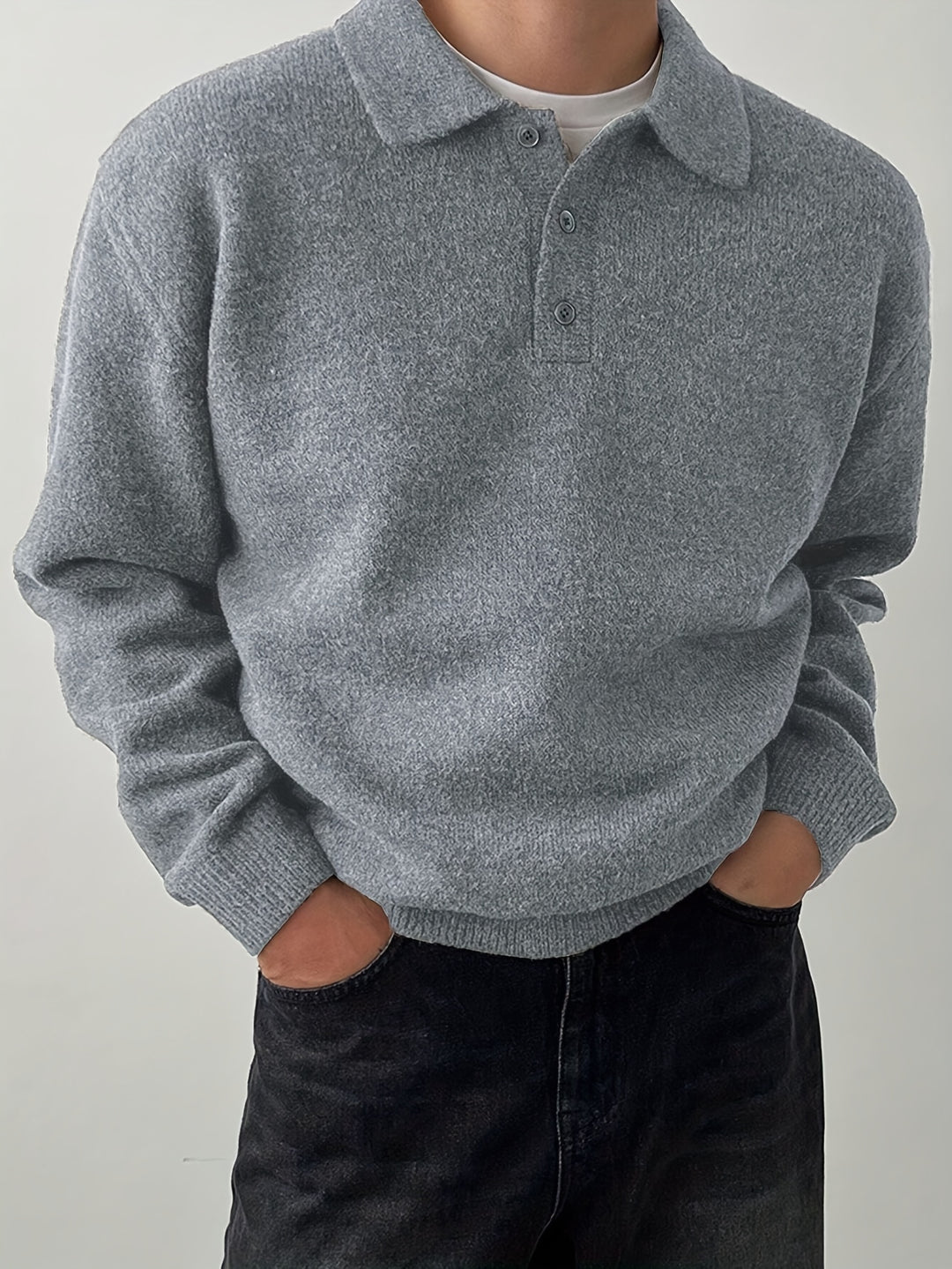 Garrett | Refined Collared Polo Sweater