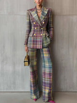 Sophia | Elegant Multicolour V Neck Suit