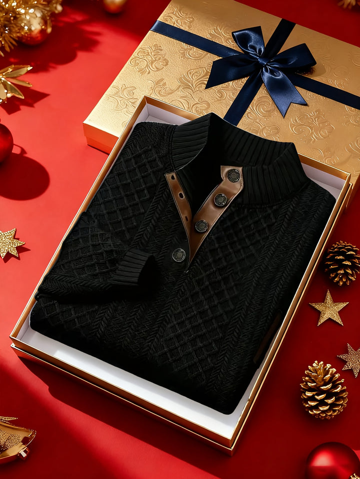 Ellis | Textured Stand-Collar Sweater