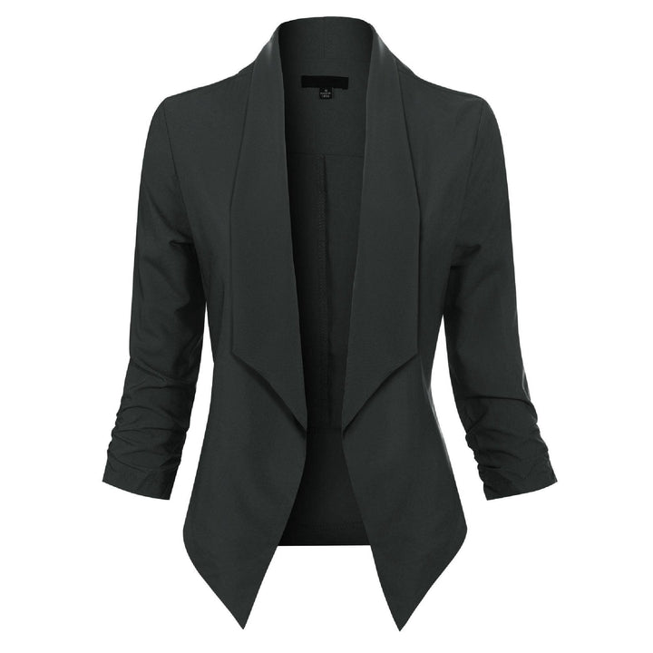 Gabrielle | Open-Front Draped Blazer