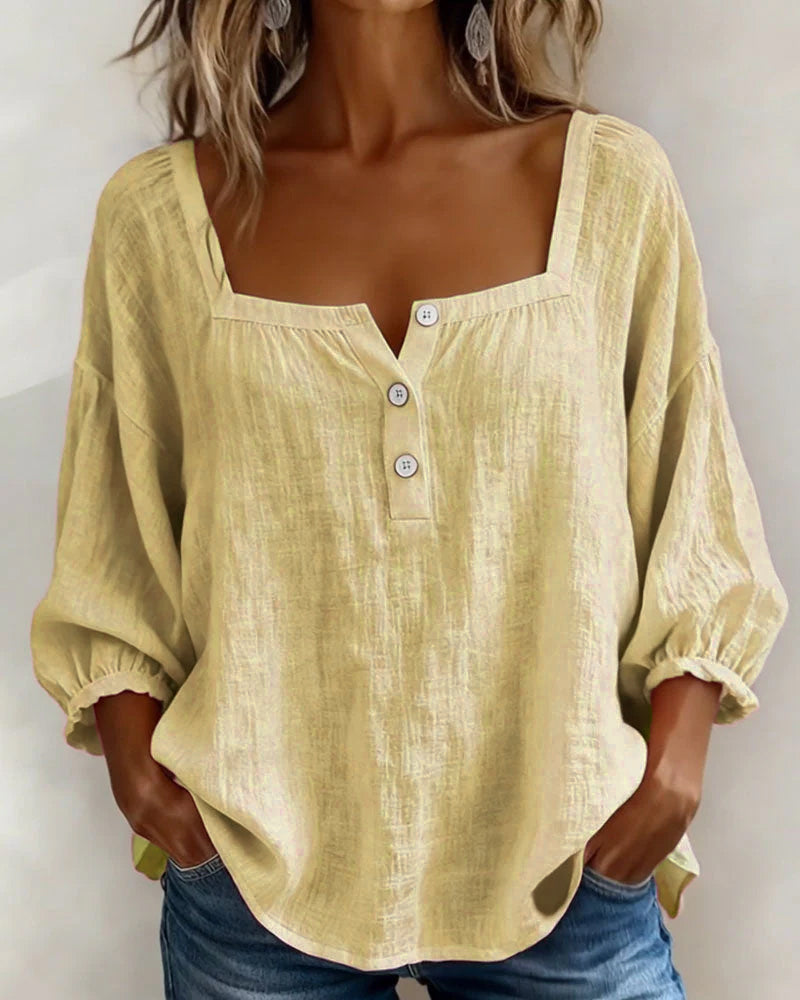Florence | Relaxed Square-Neck Blouse