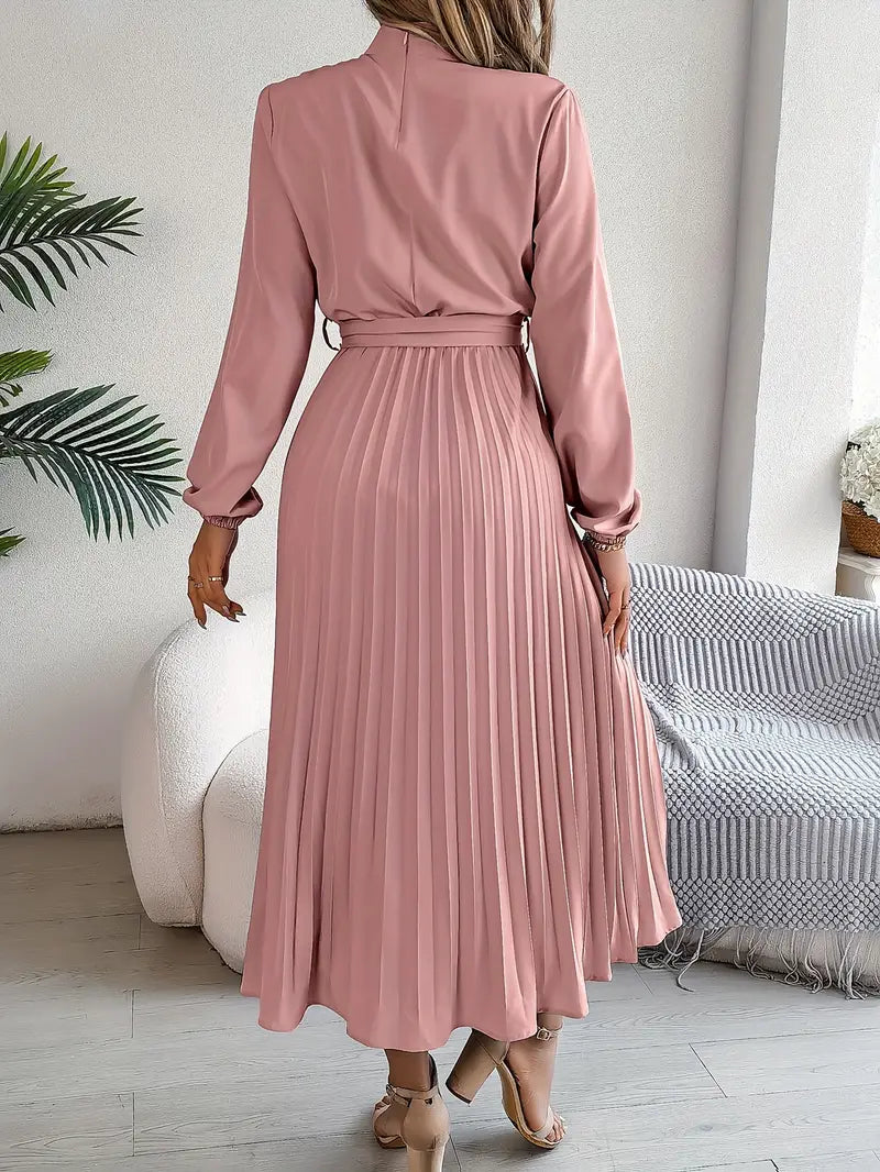 Isabelle | Elegant Belted Waist Midi Dress