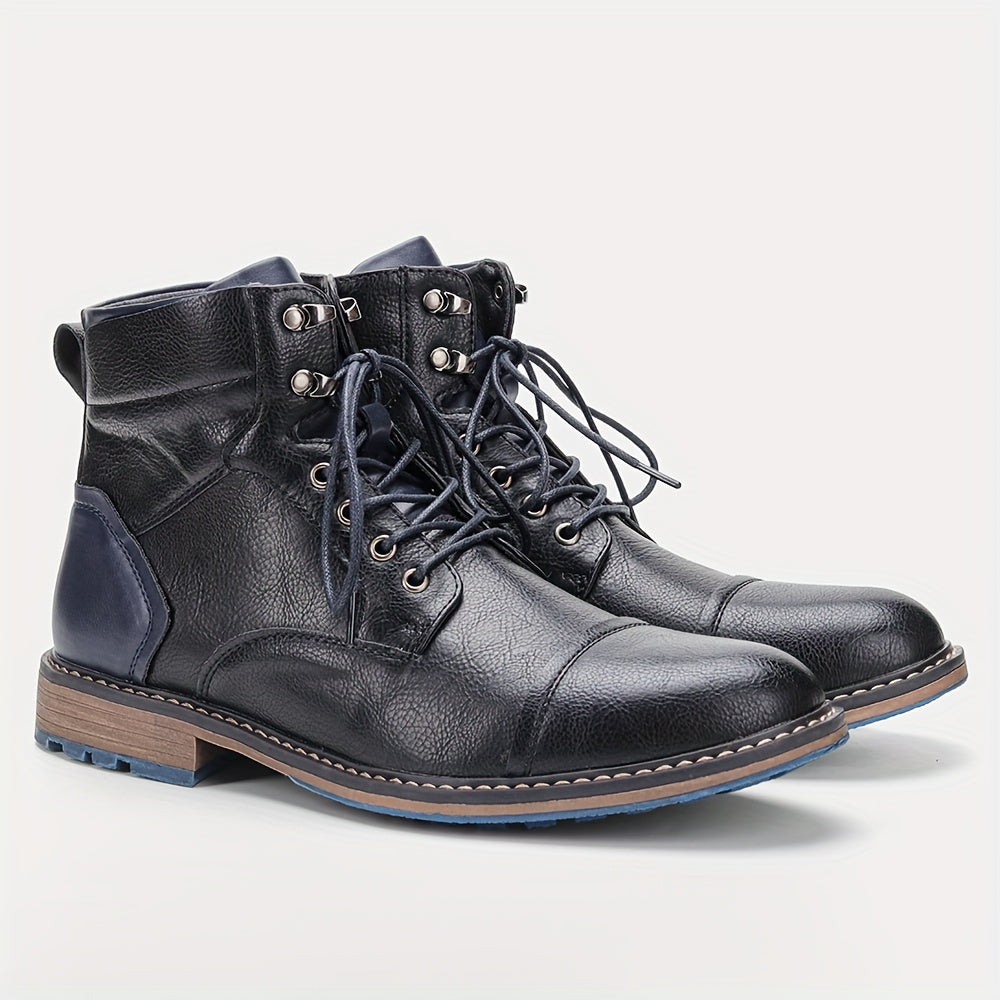 Logan | Cap-Toe Lace-Up Ankle Boots