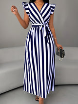 Beatrix | Striped Wrap Maxi Dress