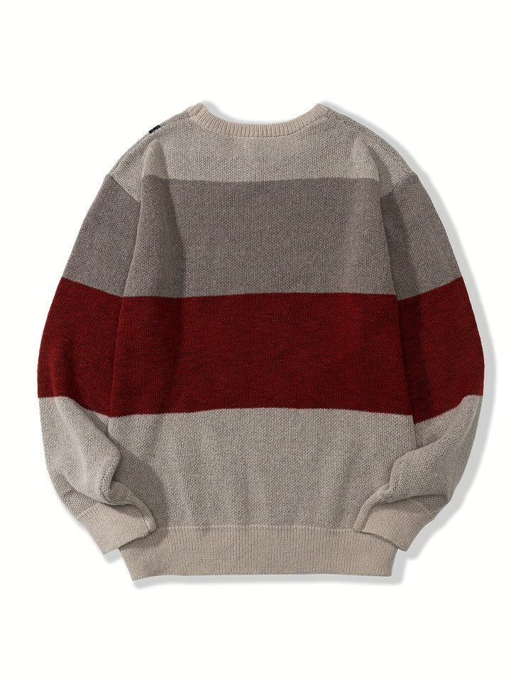 Edmund | Color Block Crewneck Sweater