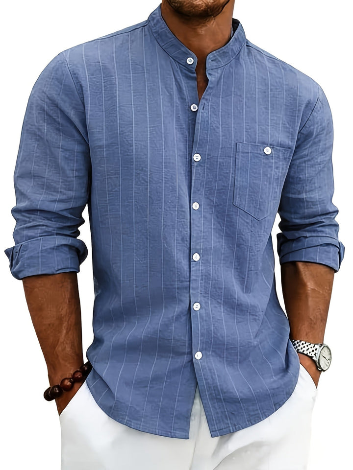 Callum | Refined Striped Button-Up Shirt