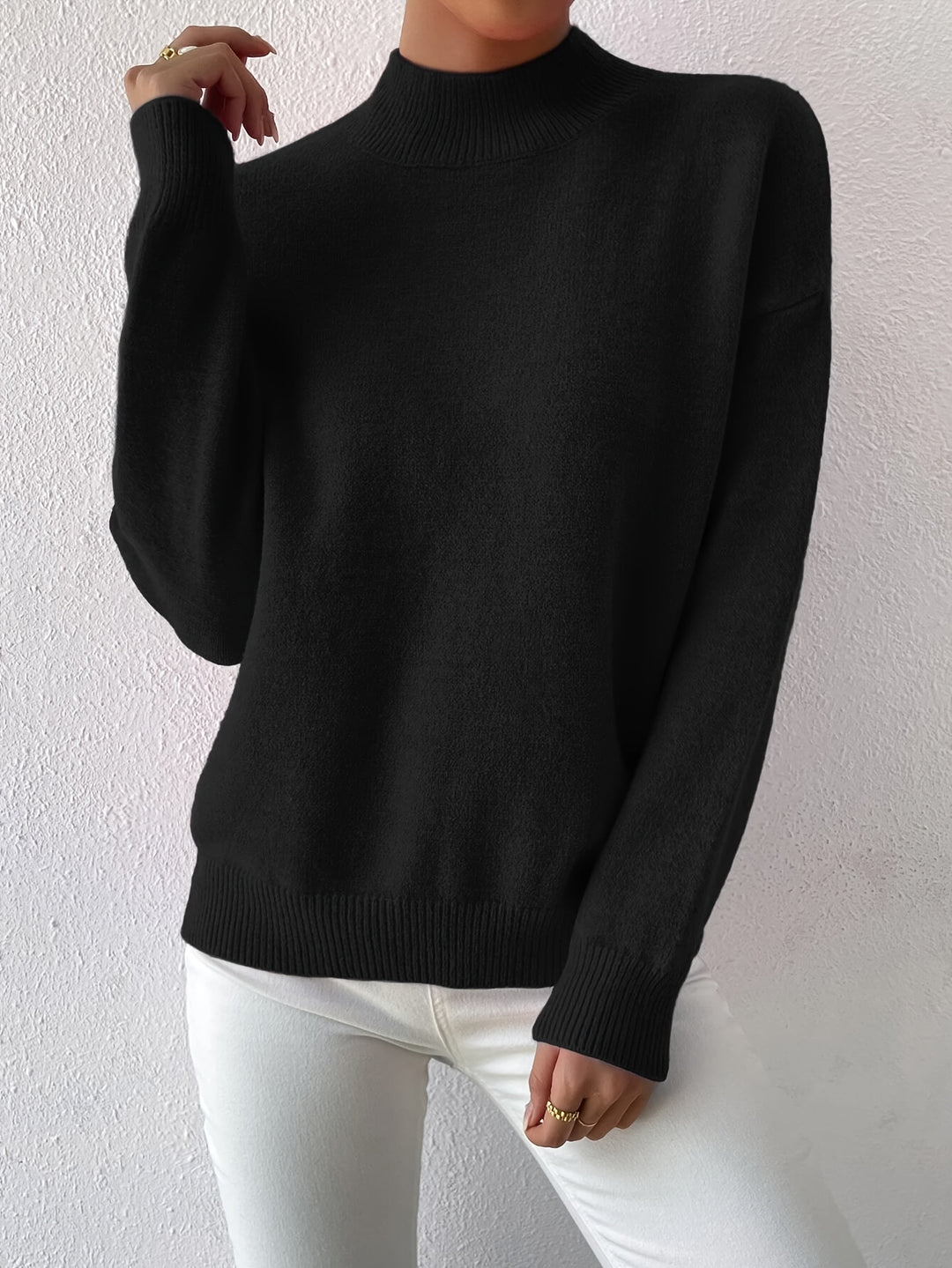 Annika | Refined Mock Neck Sweater