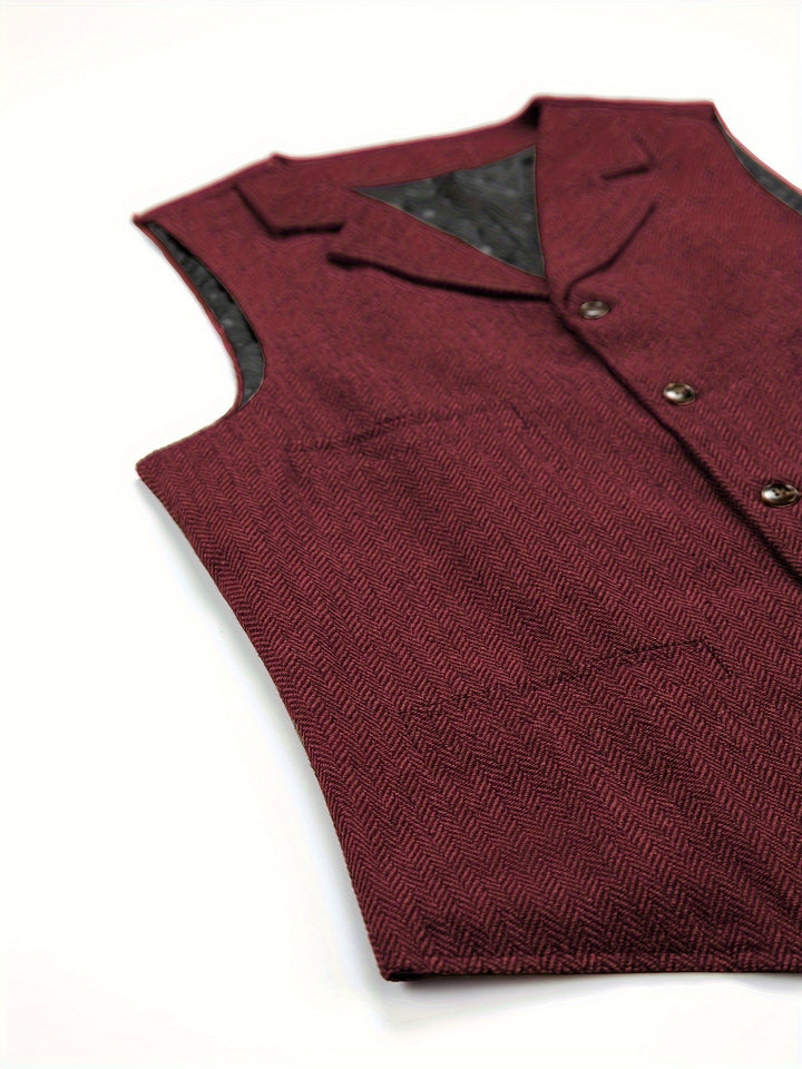 Waylon | Heritage Herringbone Vest