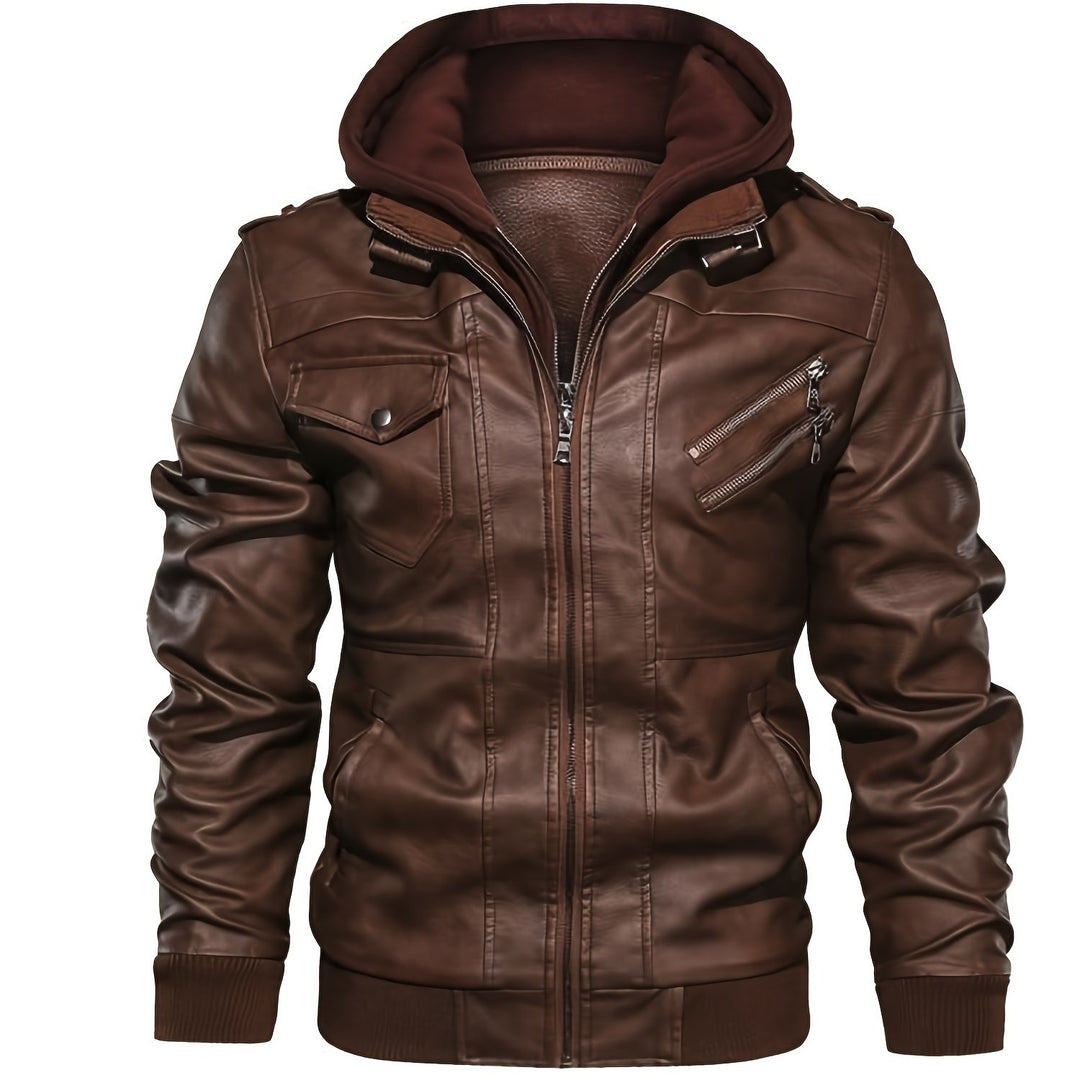 Dorian | Hooded Moto Jacket