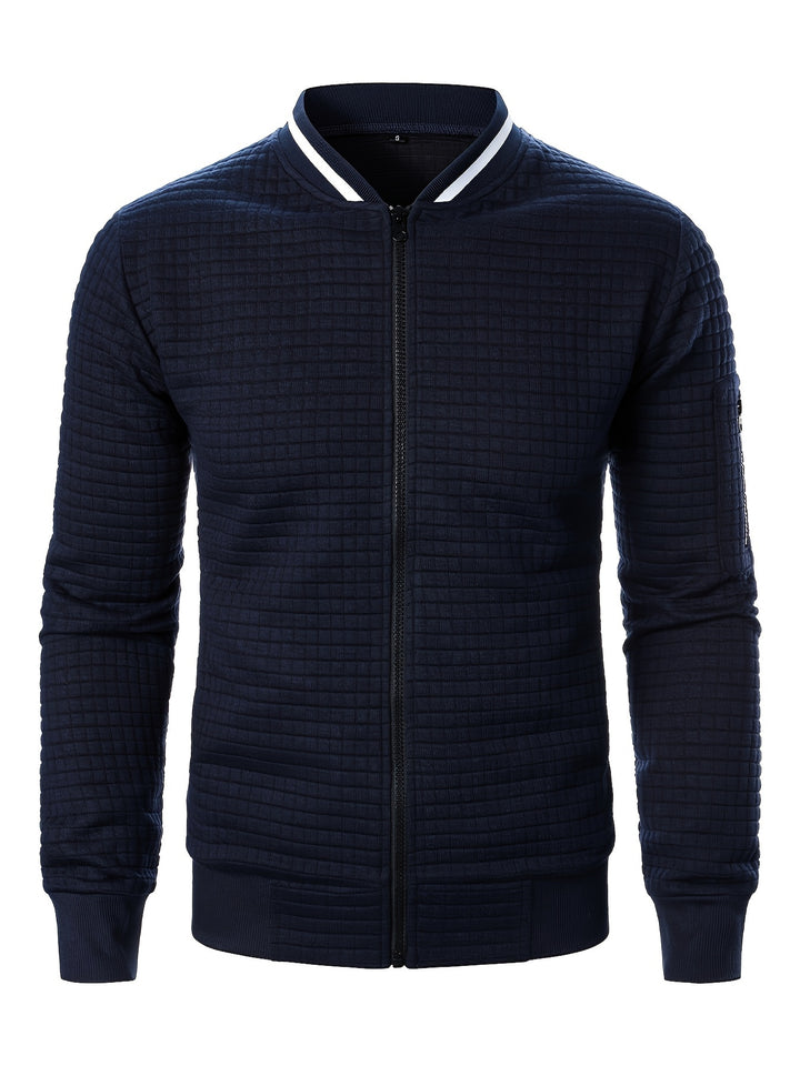 Hayes | Textured Zip Bomber Jacket