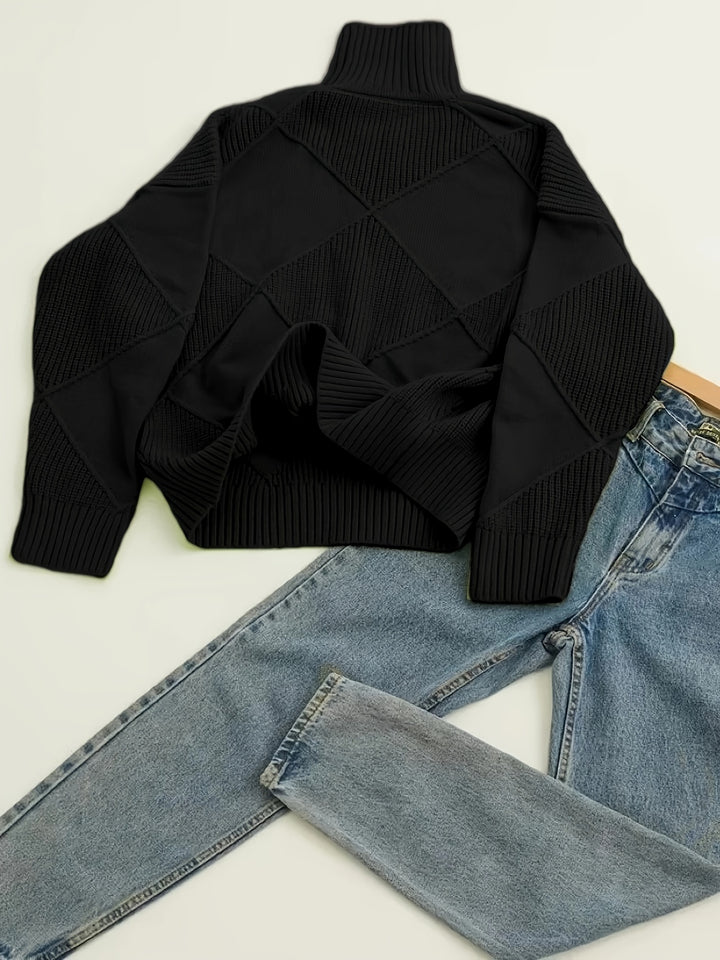 Maren | Textured Turtleneck Sweater