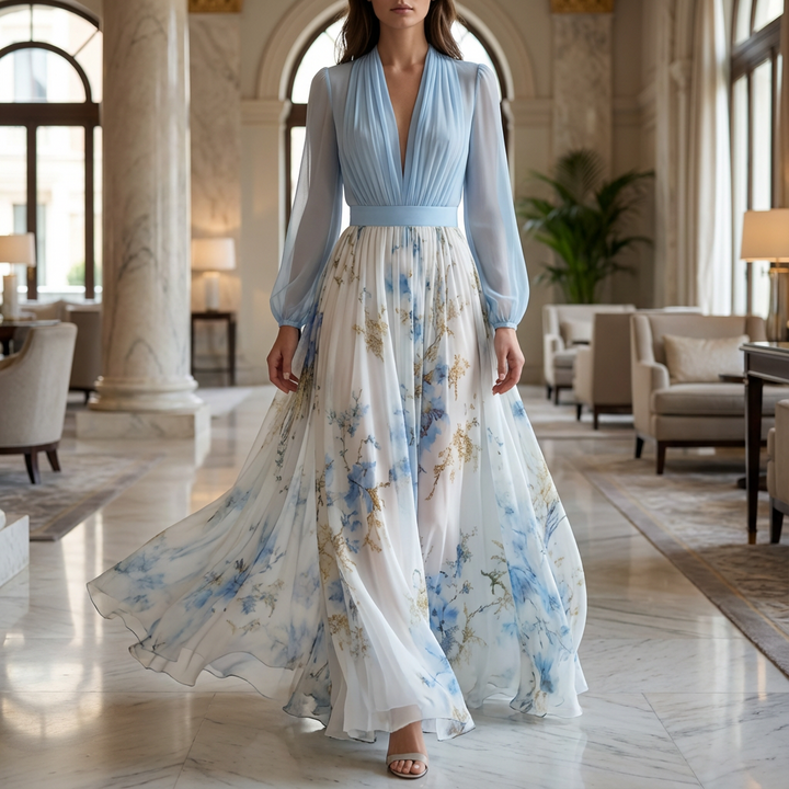Ryza | Classic Floral Maxi Dress