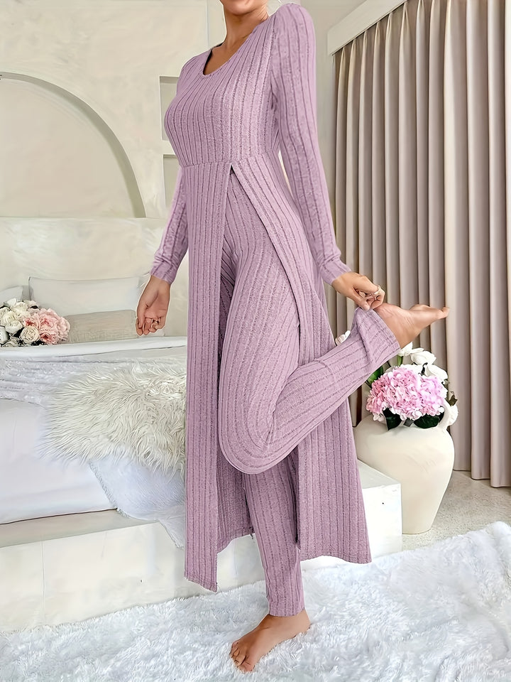 Georgina | Ribbed Lounge Two-Piece Set
