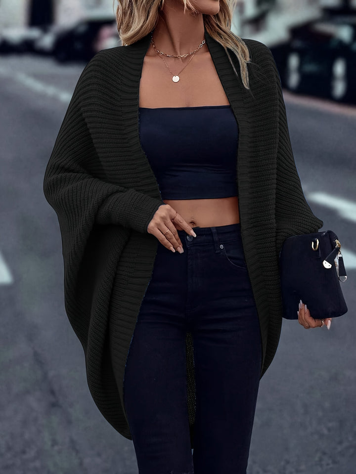 Vanessa | Christmas Draped Open-Front Cardigan