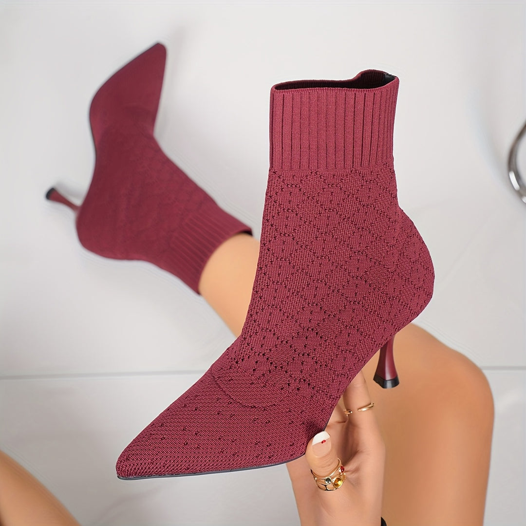 Lorena | Sleek Pointed-Toe Heeled Ankle Boots