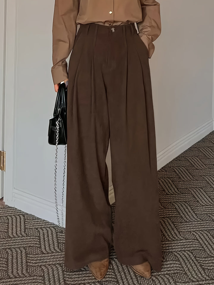 Louisa | Pleated Wide-Leg Trousers