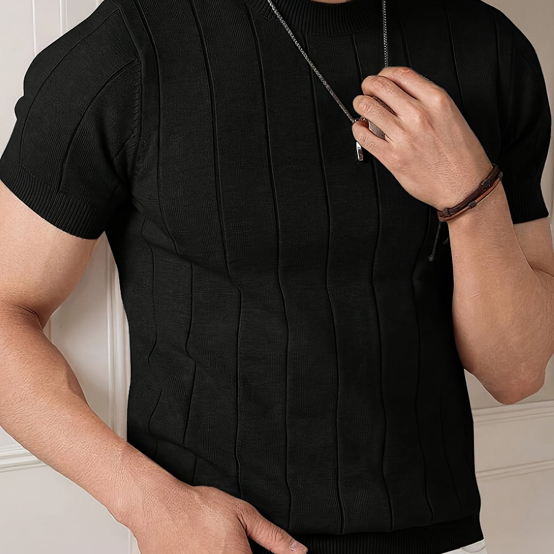 Landon | Ribbed Short-Sleeve Top