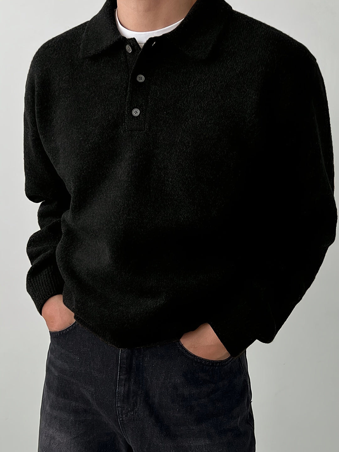 Garrett | Refined Collared Polo Sweater