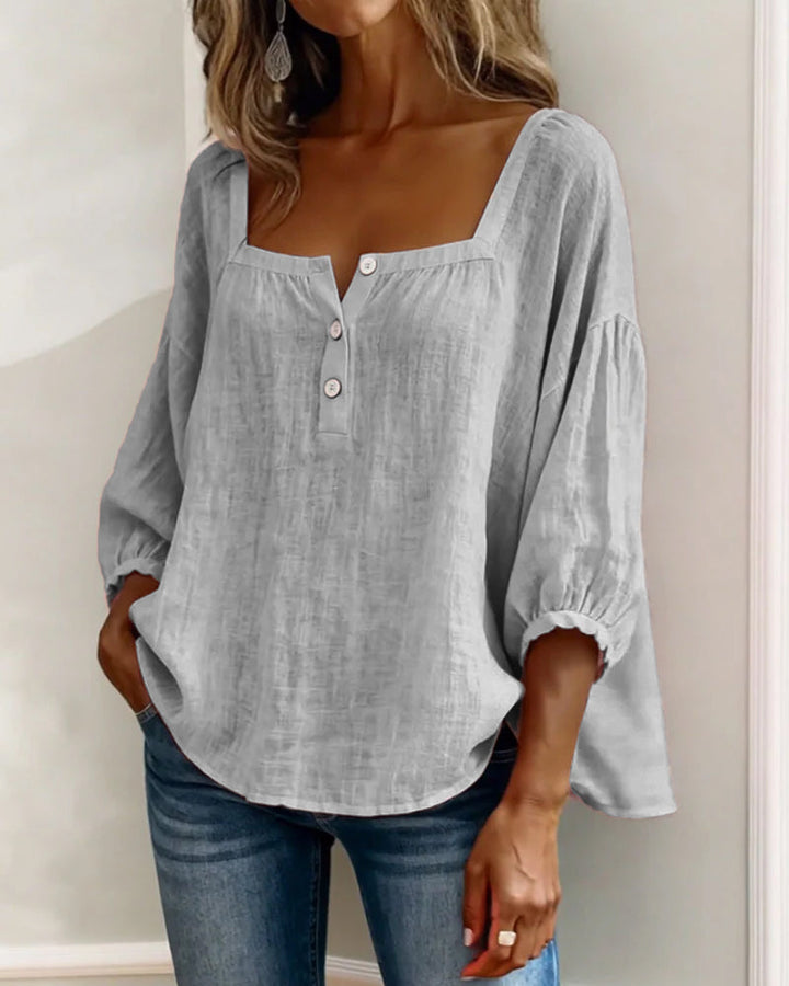 Florence | Relaxed Square-Neck Blouse