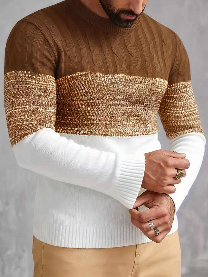 Wallace | Color-Block Crew Neck Pullover