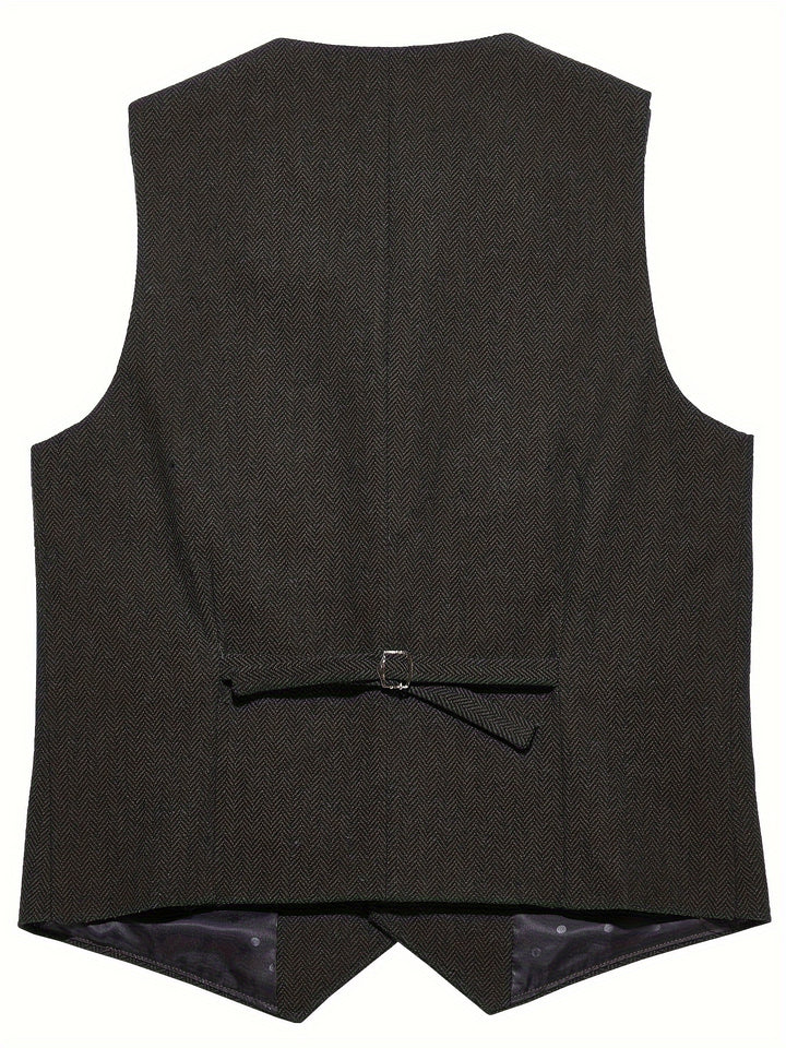 Ambrose | Herringbone Tailored Waistcoat