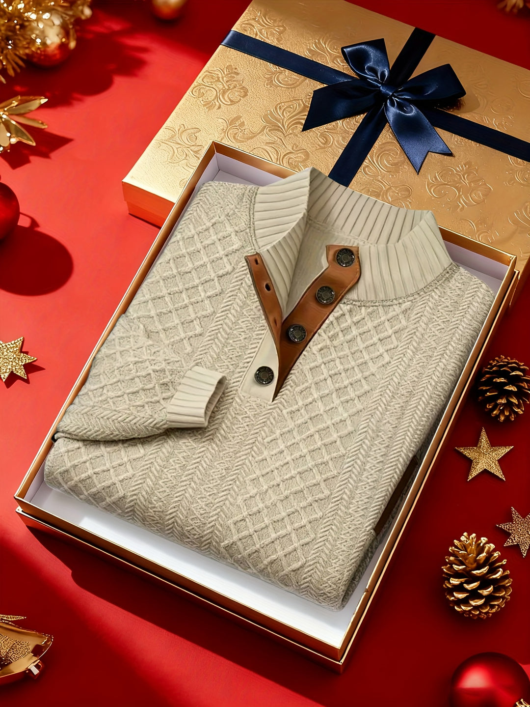 Ellis | Textured Stand-Collar Sweater