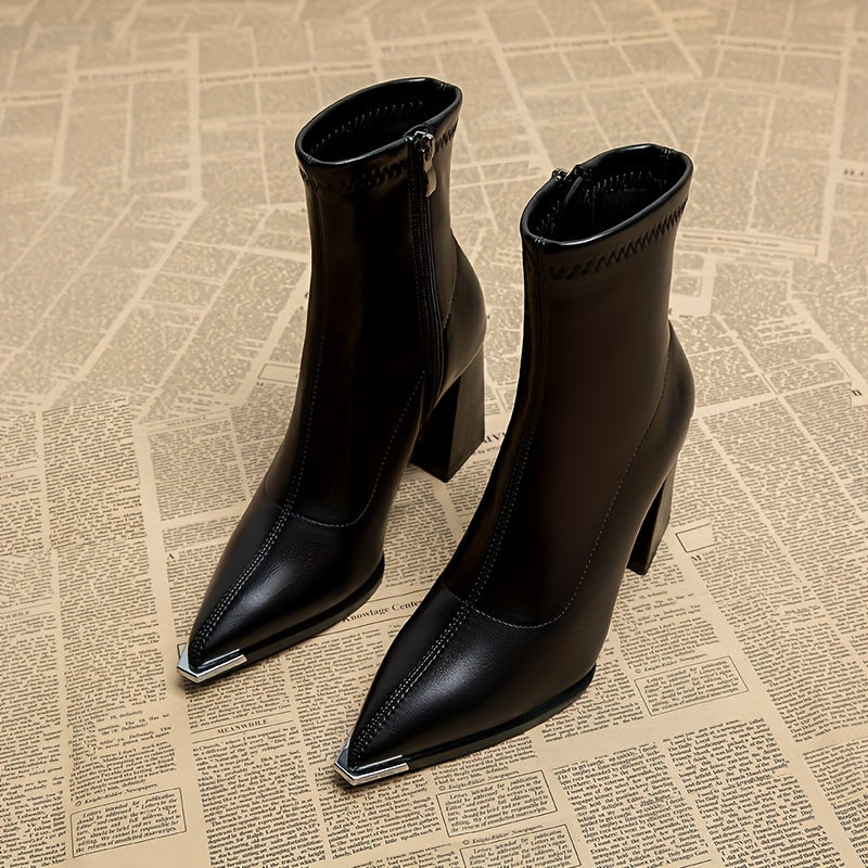 Rosemary | Pointed-Toe Heeled Ankle Boots