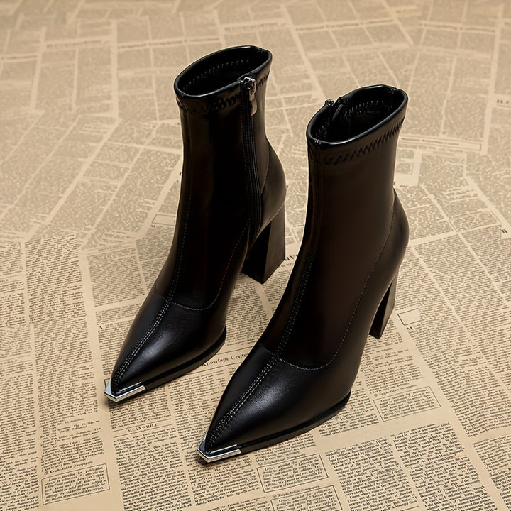Rosemary | Pointed-Toe Heeled Ankle Boots
