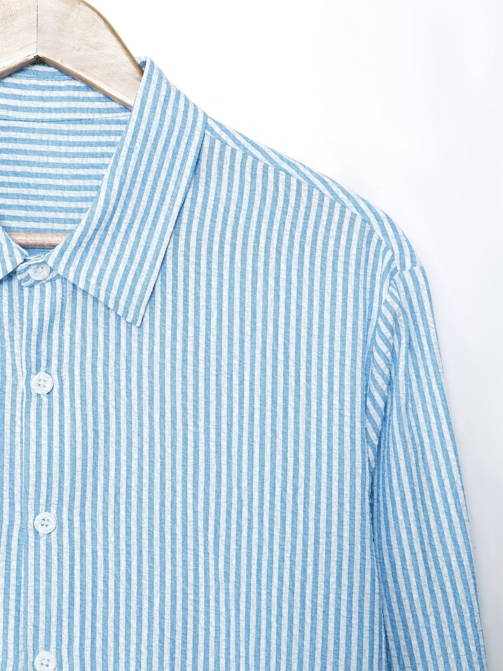 Callum | Refined Striped Long Sleeve Shirt
