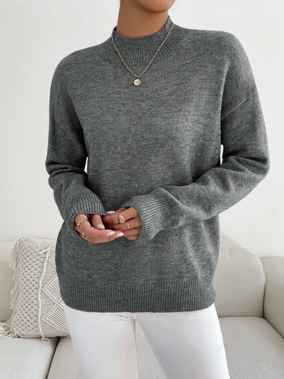 Annika | Refined Mock Neck Sweater