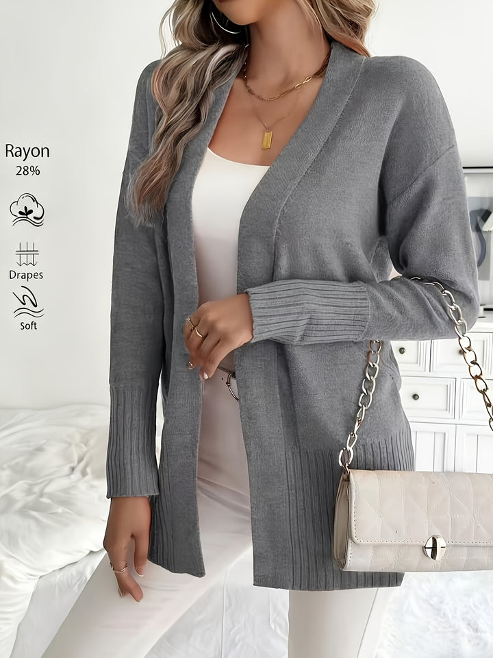 Charlotte | Draped Open-Front Cardigan
