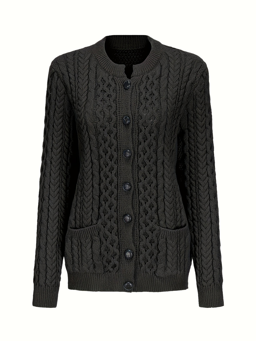 Annalise | Cable-Knit Button Cardigan