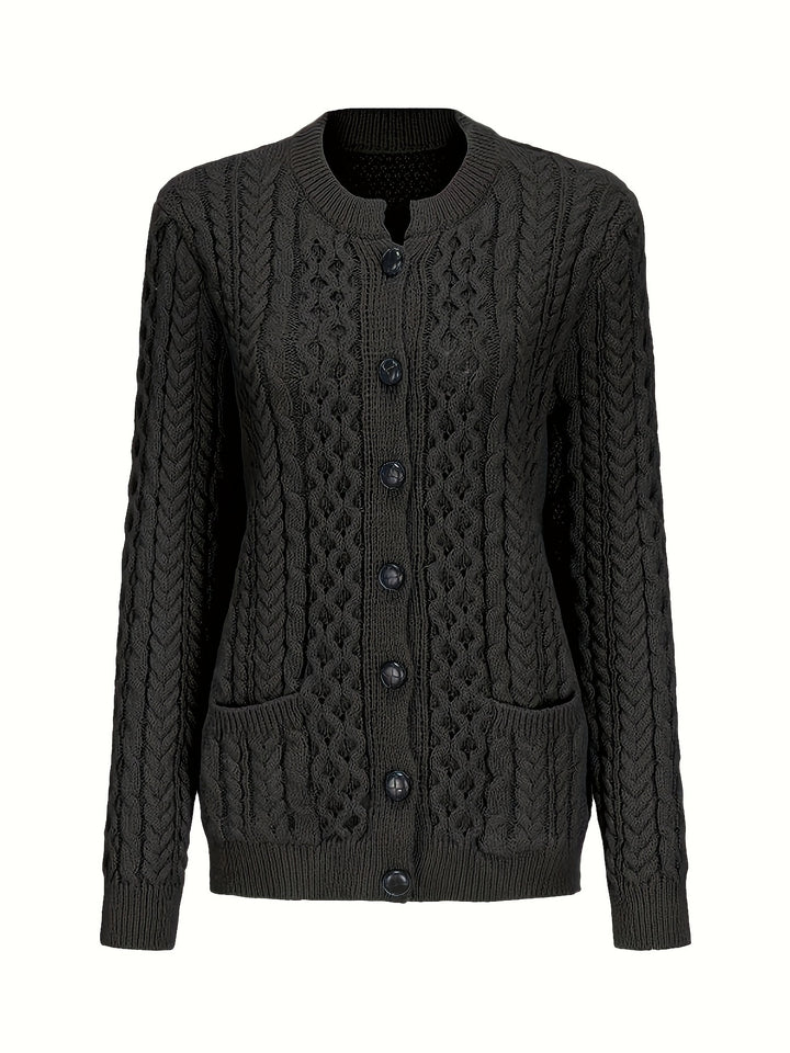 Annalise | Cable-Knit Button Cardigan