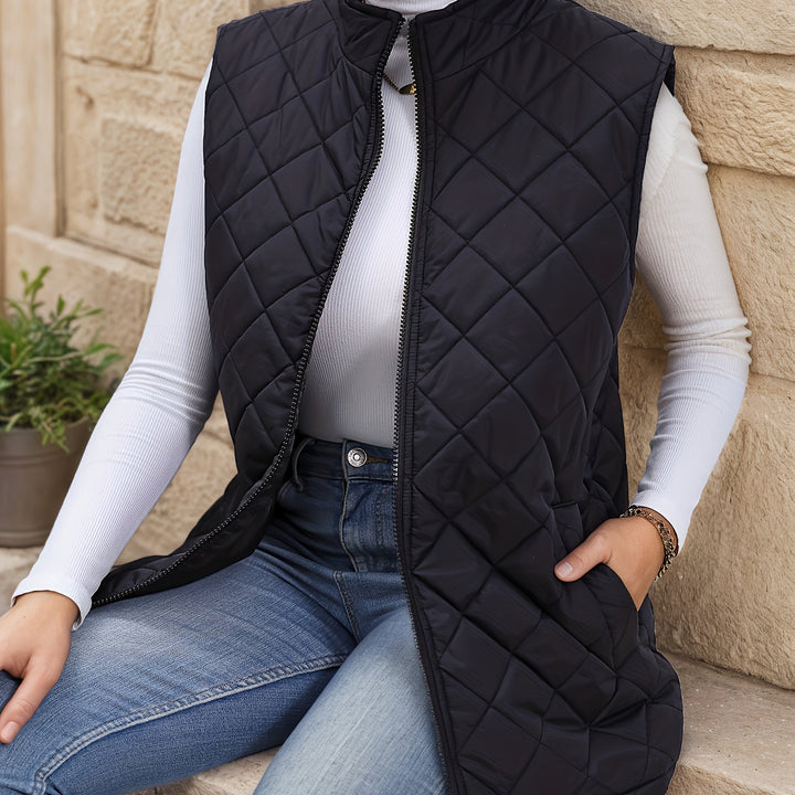 Iris | Quilted Longline Vest