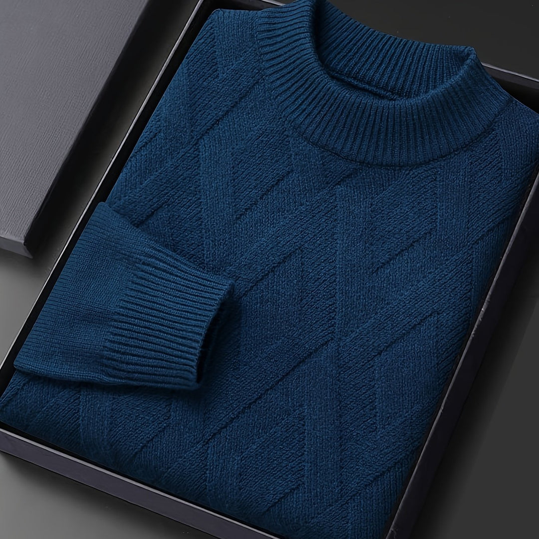 Rhys | Textured Mock-Neck Sweater