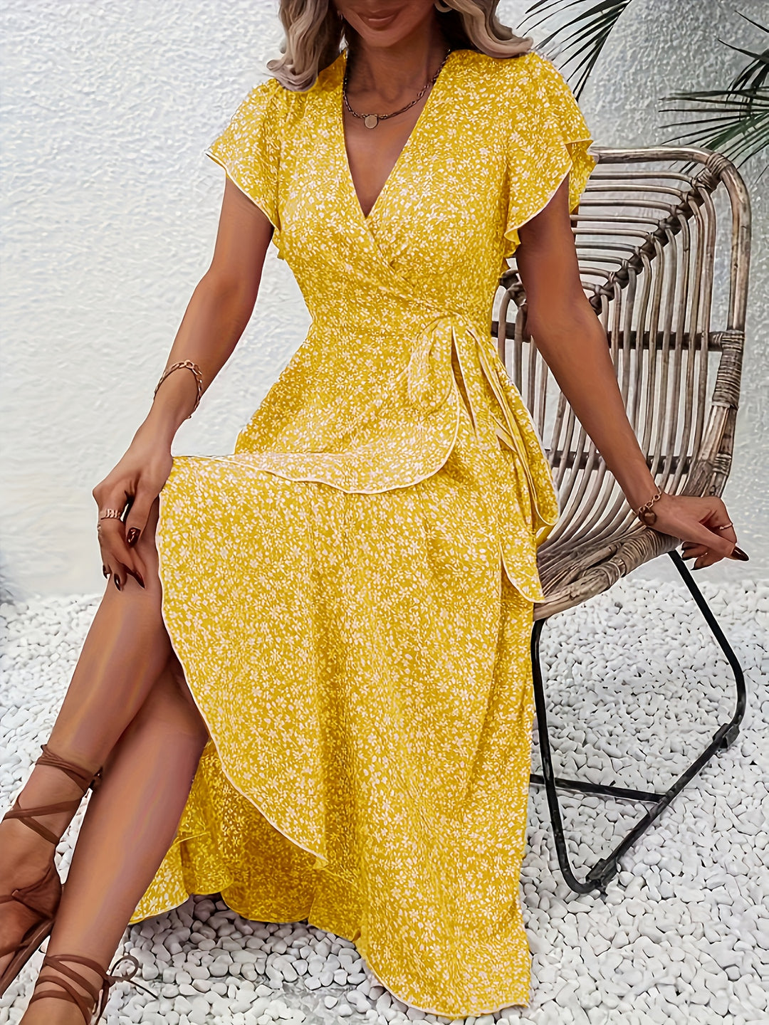 Josie | Flowing Floral Wrap Dress